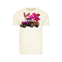 Vintage Arctic Valentine's day pink tractor with pin heart balloons Vintage Tee - RanaPortraitStore