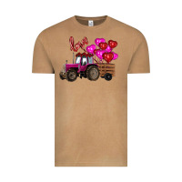 Vintage Camel Valentine's day pink tractor with pin heart balloons Vintage Tee - RanaPortraitStore