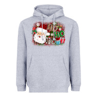 Heather Grey ho ho ho santa Heavyweight Hoodie - AdoDesignShop