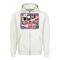 Oatmeal Heather crafting queen Zipper Hoodie - AdoDesignShop