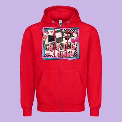 Crafting Queen Zipper Hoodie Designed By Adodesignshop