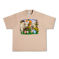 Burro easter farm cows bunny ears and eggs Urban Heavy Tee - RanaPortraitStore