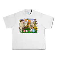 Lunar Rock easter farm cows bunny ears and eggs Urban Heavy Tee - RanaPortraitStore