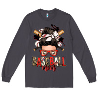 Smoke baseball mom messy bun Long Sleeve Tee - Zillion Design Studio