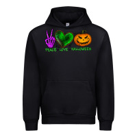 Black peace love halloween Urban Hoodie - BundleAndBundleShop