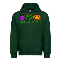Forest Green peace love halloween Urban Hoodie - BundleAndBundleShop