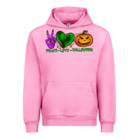 Fuchsia Pink peace love halloween Urban Hoodie - BundleAndBundleShop