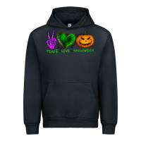 Navy peace love halloween Urban Hoodie - BundleAndBundleShop
