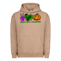 Pigment Burro peace love halloween Urban Hoodie - BundleAndBundleShop