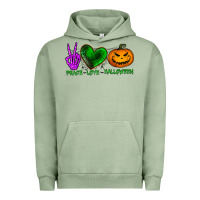 Pigment Oil Green peace love halloween Urban Hoodie - BundleAndBundleShop