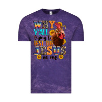 Cloud Purple why yall trying to test the jesus in me Vintage Tee - texasbilliewilder