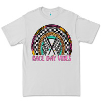 Dove Grey race day vibes rainbow Premium Tee - Artiststas