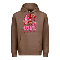 Chestnut love is in the air with gnomies Premium Hoodie - NancyCooperArtShop