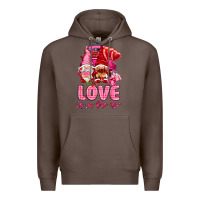 Coffee love is in the air with gnomies Premium Hoodie - NancyCooperArtShop