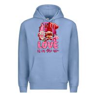 Colony Blue love is in the air with gnomies Premium Hoodie - NancyCooperArtShop