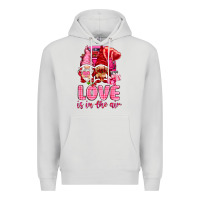 Dove Grey love is in the air with gnomies Premium Hoodie - NancyCooperArtShop