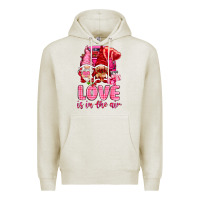 Oatmeal Heather love is in the air with gnomies Premium Hoodie - NancyCooperArtShop