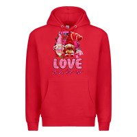 Red love is in the air with gnomies Premium Hoodie - NancyCooperArtShop
