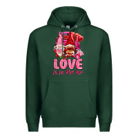 Sports Green love is in the air with gnomies Premium Hoodie - NancyCooperArtShop