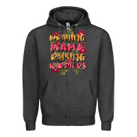 Charcoal Heather praying mama raising warriors Zipper Hoodie - JahusDesignShop