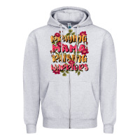 Heather Grey praying mama raising warriors Zipper Hoodie - JahusDesignShop