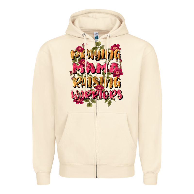 Praying Mama Raising Warriors Zipper Hoodie by JahusDesignShop | Teevron