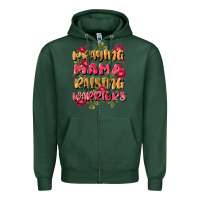 Sports Green praying mama raising warriors Zipper Hoodie - JahusDesignShop