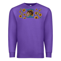 Purple dead inside but caffeinated momlife Premium Sweatshirt - Jasminsmagicworld