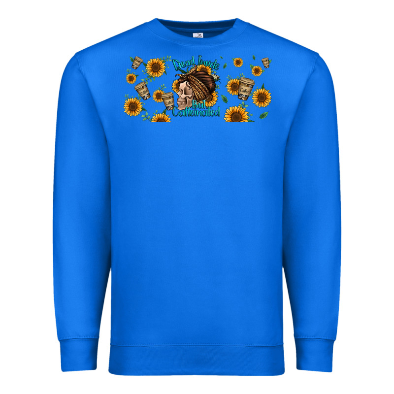 Dead Inside But Caffeinated Momlife Premium Sweatshirt by Jasminsmagicworld | Teevron