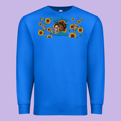 Dead Inside But Caffeinated Momlife Premium Sweatshirt Designed By Jasminsmagicworld