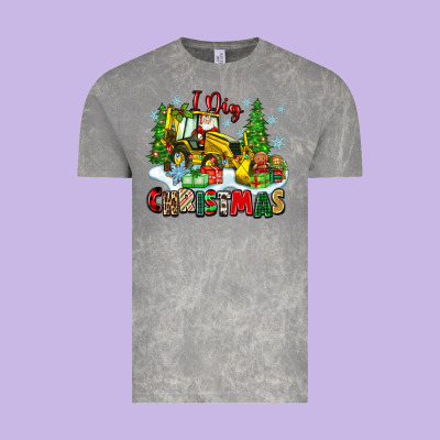 I Dig Christmas Vintage Tee Designed By Zillion Design Studio
