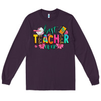 Plum best teacher ever Long Sleeve Tee - Zillion Design Studio