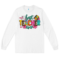 White best teacher ever Long Sleeve Tee - Zillion Design Studio