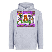 Heather Grey fat tuesday fleur de lis and mardi gras beads Heavyweight Hoodie - Artiststas