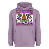 Lavender fat tuesday fleur de lis and mardi gras beads Heavyweight Hoodie - Artiststas