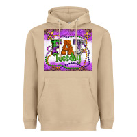 Mushroom fat tuesday fleur de lis and mardi gras beads Heavyweight Hoodie - Artiststas