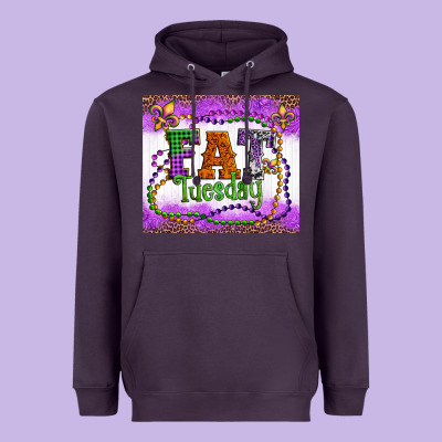 Fat Tuesday Fleur De Lis And Mardi Gras Beads Heavyweight Hoodie Designed By Artiststas