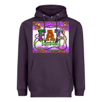 Plum fat tuesday fleur de lis and mardi gras beads Heavyweight Hoodie - Artiststas