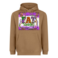 Toasted Coconut fat tuesday fleur de lis and mardi gras beads Heavyweight Hoodie - Artiststas