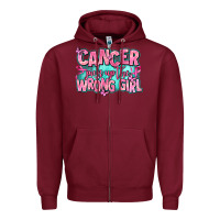 Burgundy cancer pick up the wrong girl Zipper Hoodie - AdoDesignShop