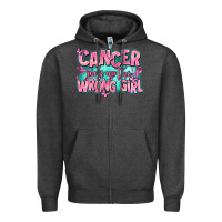 Charcoal Heather cancer pick up the wrong girl Zipper Hoodie - AdoDesignShop
