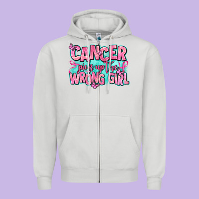 Cancer Pick Up The Wrong Girl Zipper Hoodie Designed By Adodesignshop