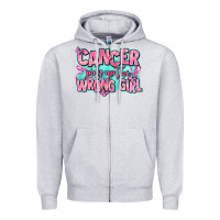 Heather Grey cancer pick up the wrong girl Zipper Hoodie - AdoDesignShop