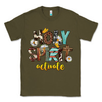 Army Green Holy Spirit Activate Classic Tee - FaDigitalArtStudio