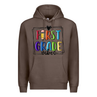 Coffee 1st grade vibes Premium Hoodie - MaliasSmallBusiness