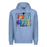 Colony Blue 1st grade vibes Premium Hoodie - MaliasSmallBusiness