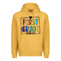 Mustard 1st grade vibes Premium Hoodie - MaliasSmallBusiness