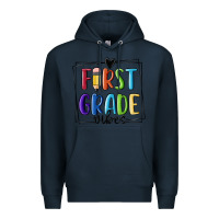 Navy 1st grade vibes Premium Hoodie - MaliasSmallBusiness