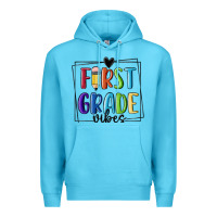 Ocean Blue 1st grade vibes Premium Hoodie - MaliasSmallBusiness