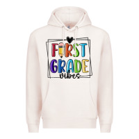 Pale Pink 1st grade vibes Premium Hoodie - MaliasSmallBusiness